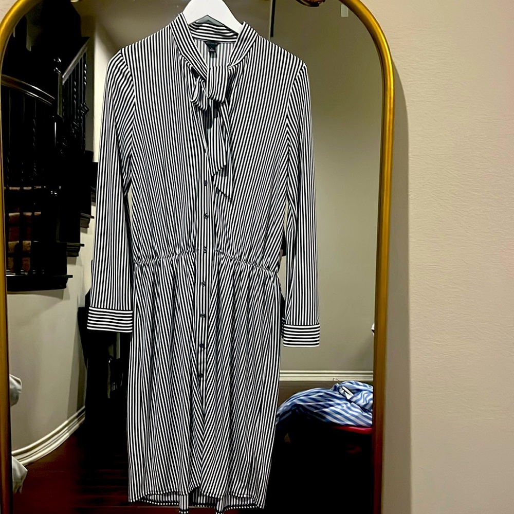 Ann Taylor (M) black and white dress